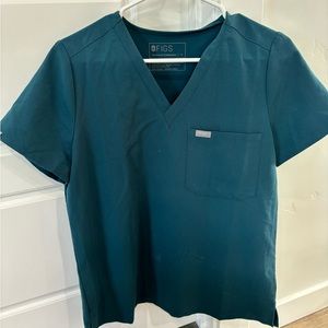 Figs Catarina Scrub Top - Caribbean Blue